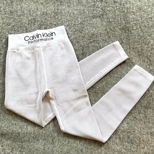 Calvin Klein women Striped White Leggings M